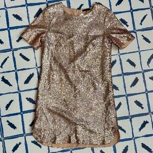 Gold & multi- colored sparkling mini dress